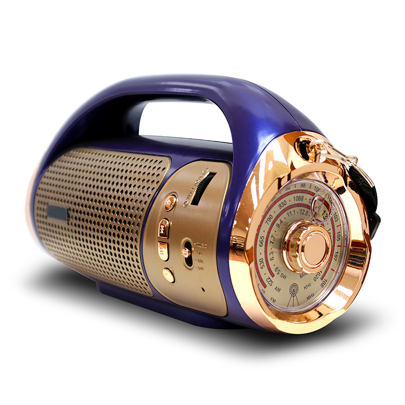 HS-2060 Portable retro AM/FM/SW Radio blue tooth speaker with light