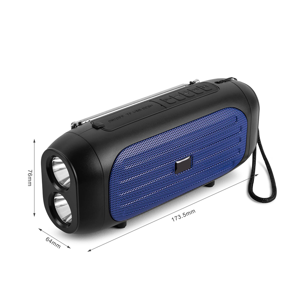 HS-2066 Smart wireless Bluetooth speaker with TF solar panel flashlight radio