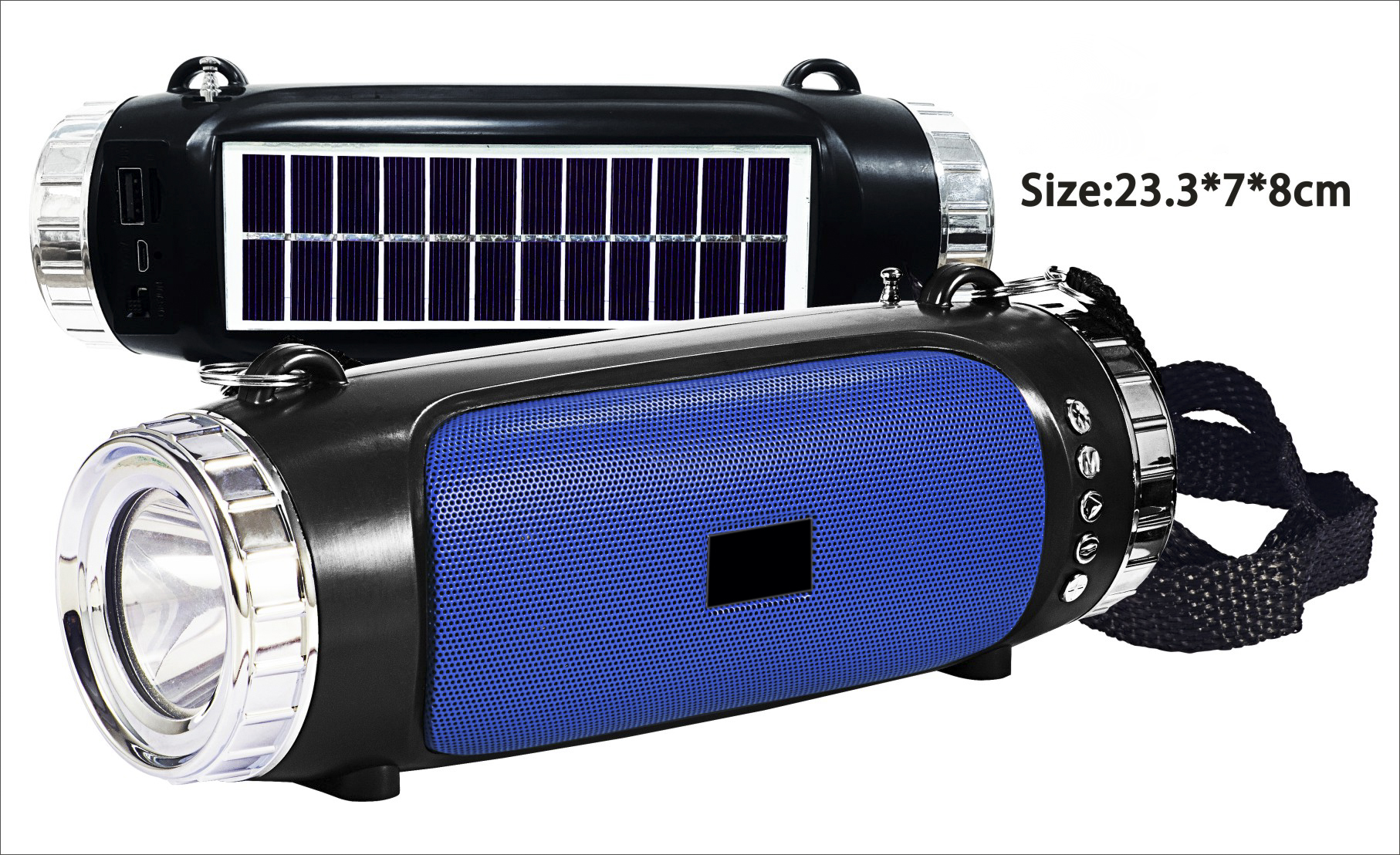 HS-2208 Portable Bluetooth Speaker Stereo Solar Panel Outdoor Portable Speaker