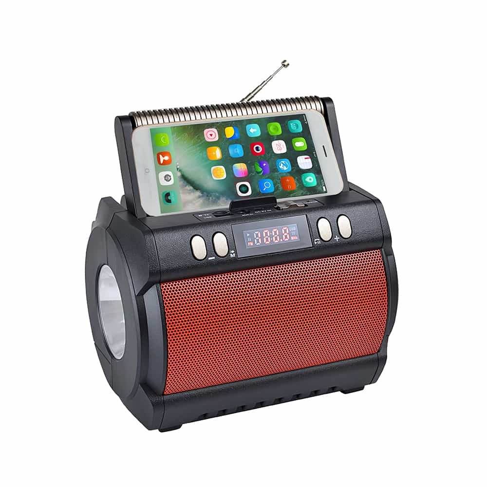 HS-2275 Portable bluetooth speaker with solar panel emergency light outdoor