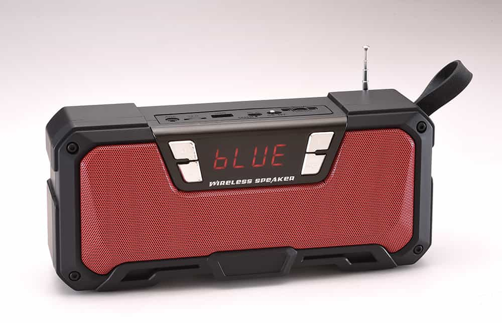 HS-2272 Portable Bluetooth Speaker Support FM Radio Solar Panel LED Display