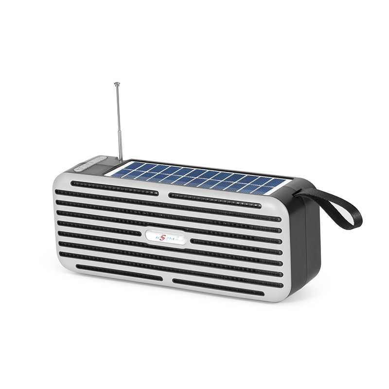 HS-2425 Outdoor speaker Stereo solar panel charging speaker with light