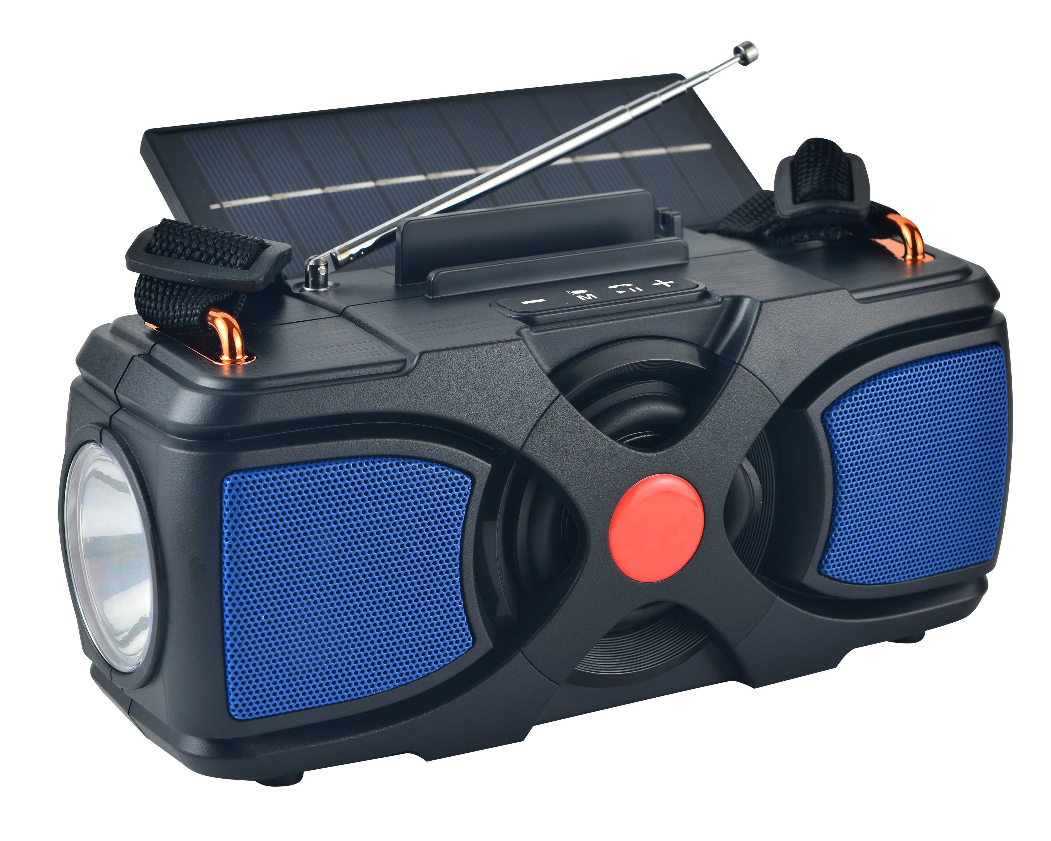 HS-2474 Portable Bluetooth speaker with solar FM radio wireless speaker