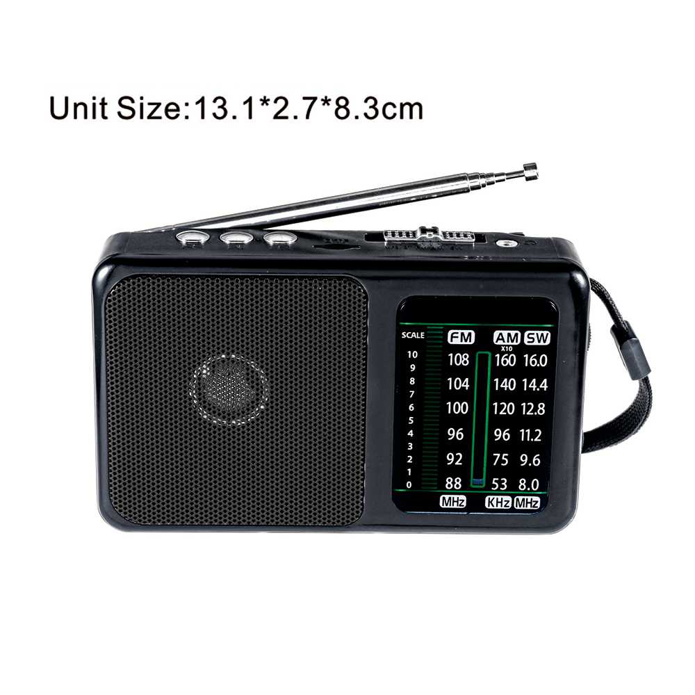 HS-2637 Rechargeable multi bands radio small pocket radio with Earphone jack