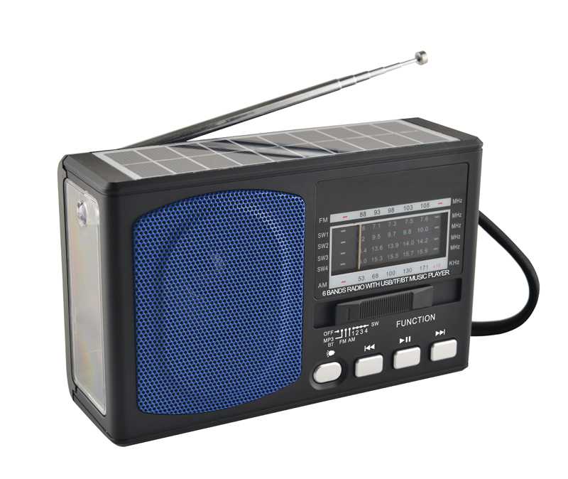 HS-2644 Portable Bluetooth wireless radio with solar multi-band outdoor radio