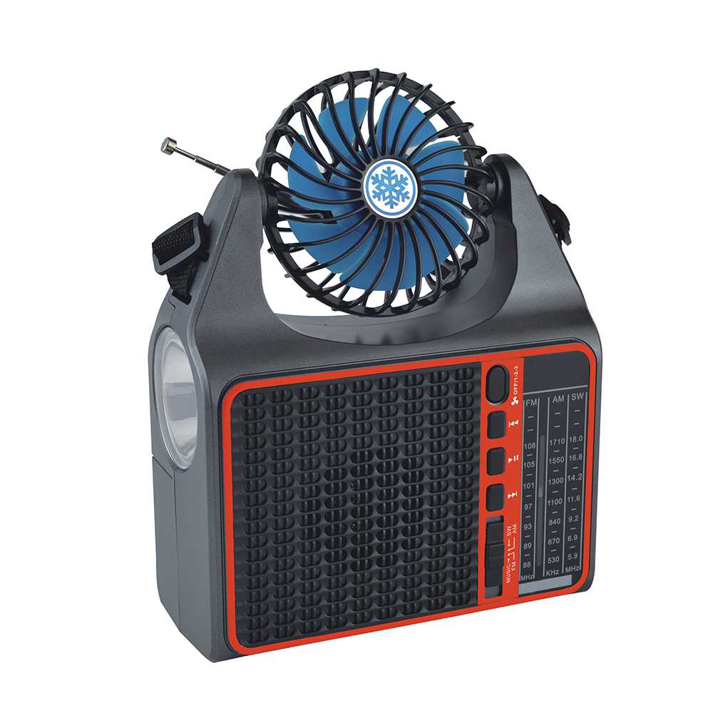 HS-2761 Special speaker solar wireless with fan emergency light three-band radio