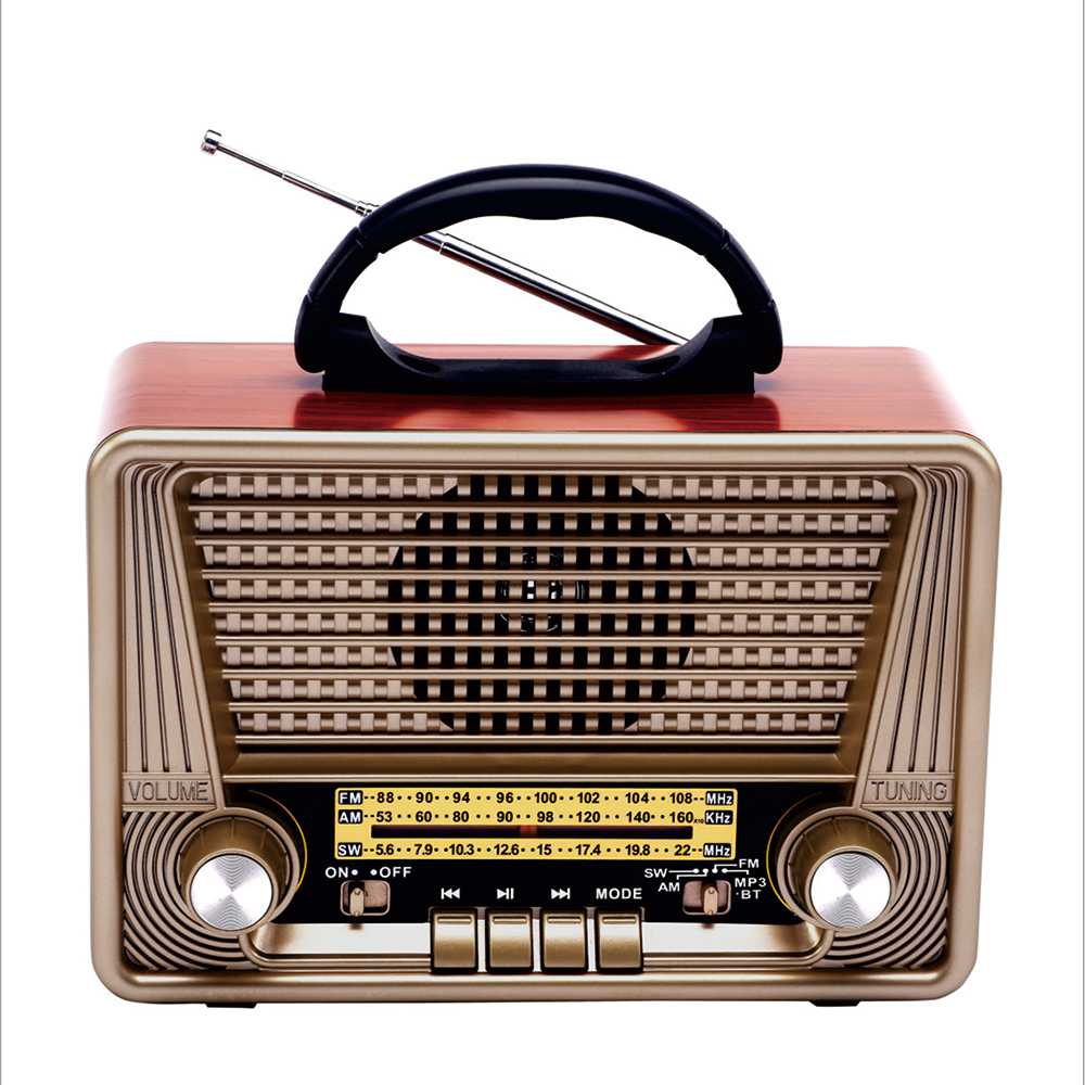HS-2766 Factory wholesale vintage wood grain multi-band high quality radios