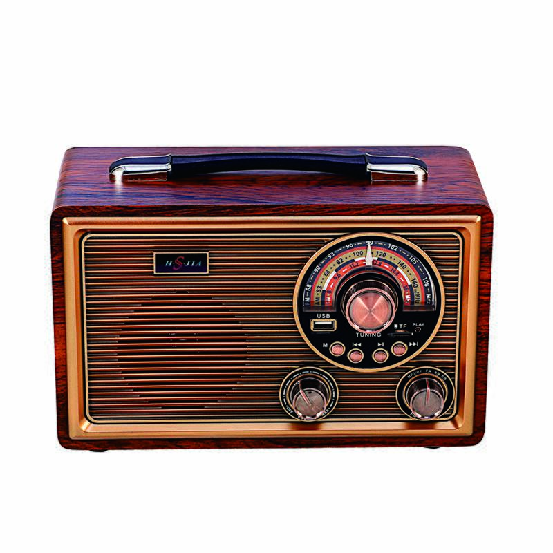 HS-2780 Portable antique design adjustable three-band radio with solar radio