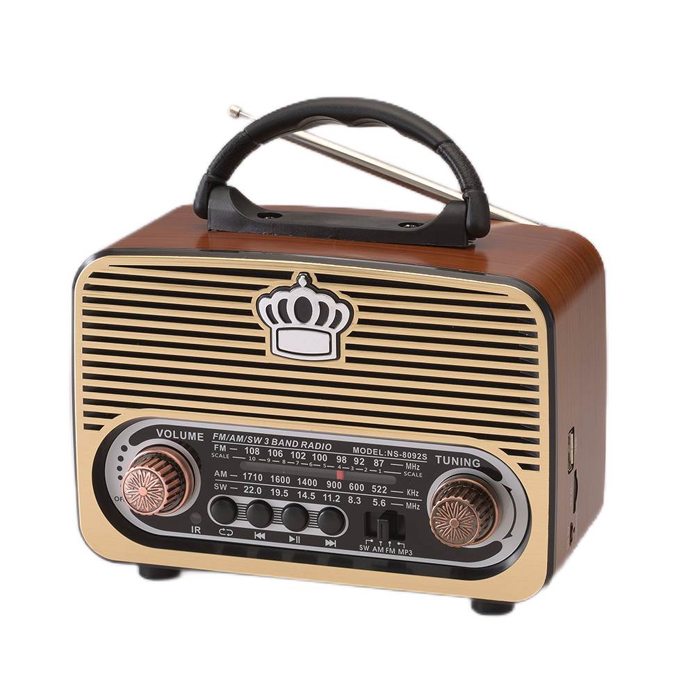 HS-2797 High quality Retro style portable radio wooden AM FM SW 3 band Radio
