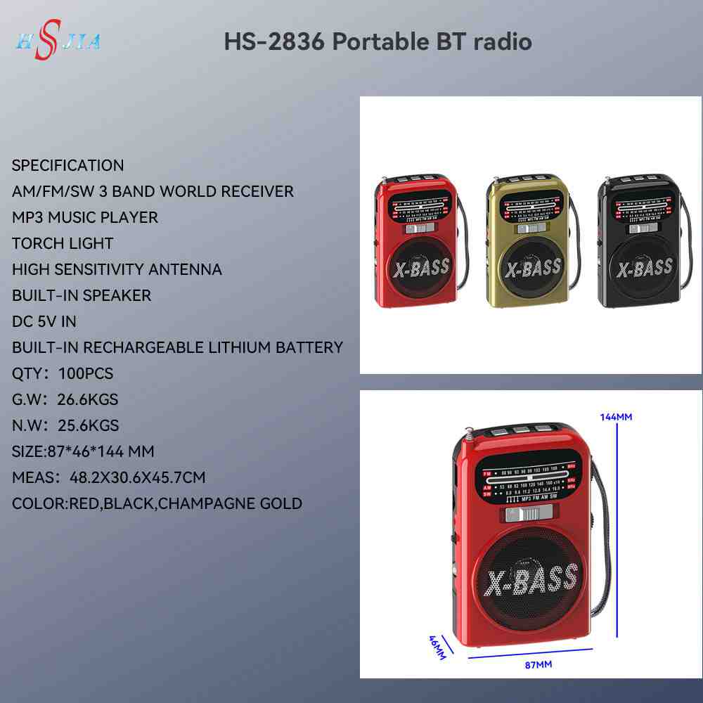 Different colorful radios