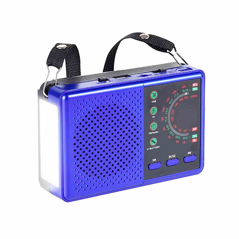 HS-2842 Best price built-in rechargeable battery radio with solar panel lamp