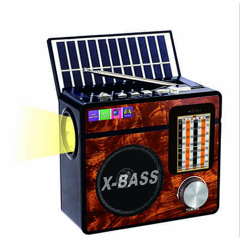HS-2880 Outdoor Solar panel radio Portable radio with Led Torch Light Camping