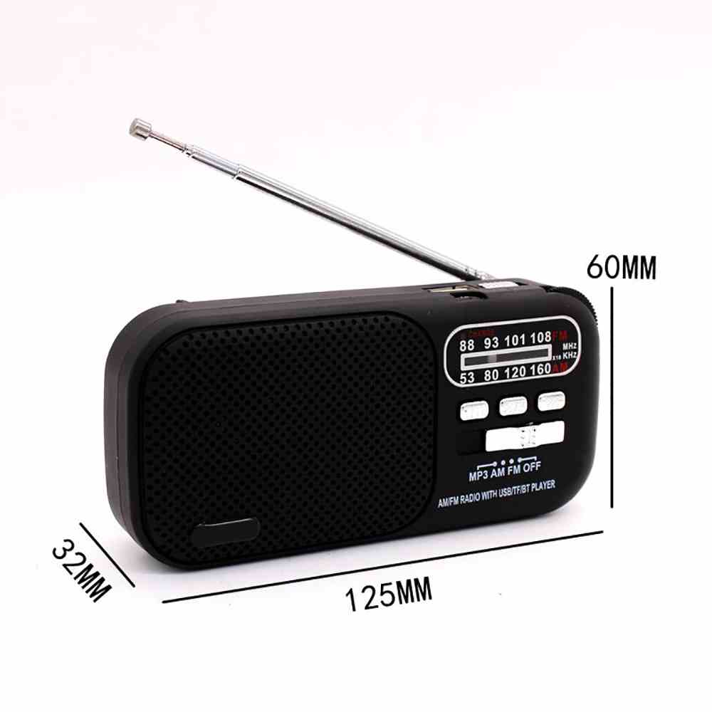 HS-2912 Multi-band portable Radio with led torch rechargeable AM FM mini radio