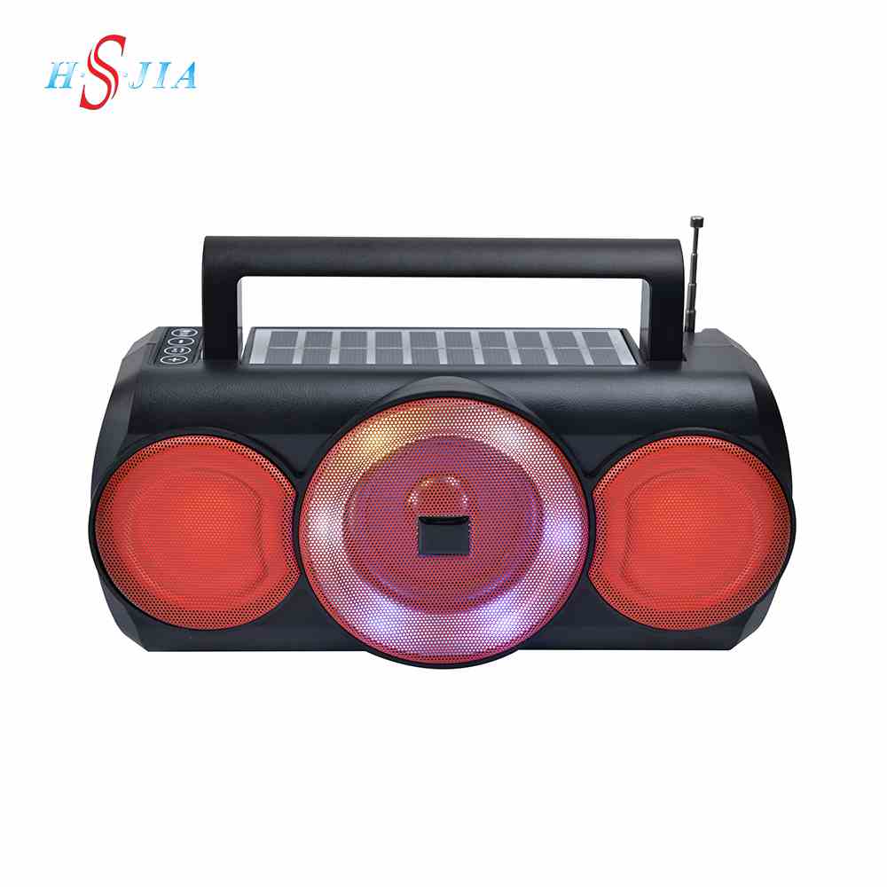 HS-3357 Multifunction Solar panel speaker Disco light wireless Speaker solar