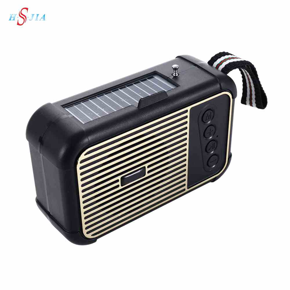 HS-3389 Solar panel energy tws tandem playing bluetooth speaker for outdoor