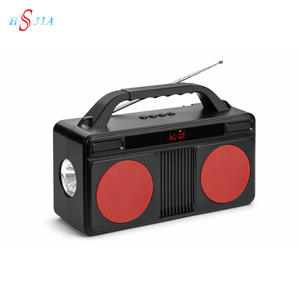 HS-3547 New arrival solar powered wireless outdoor Speaker rechargeable usb TF