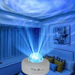 HS-178 New mini UFO flying saucer star projection lamp BT music modern atmospher
