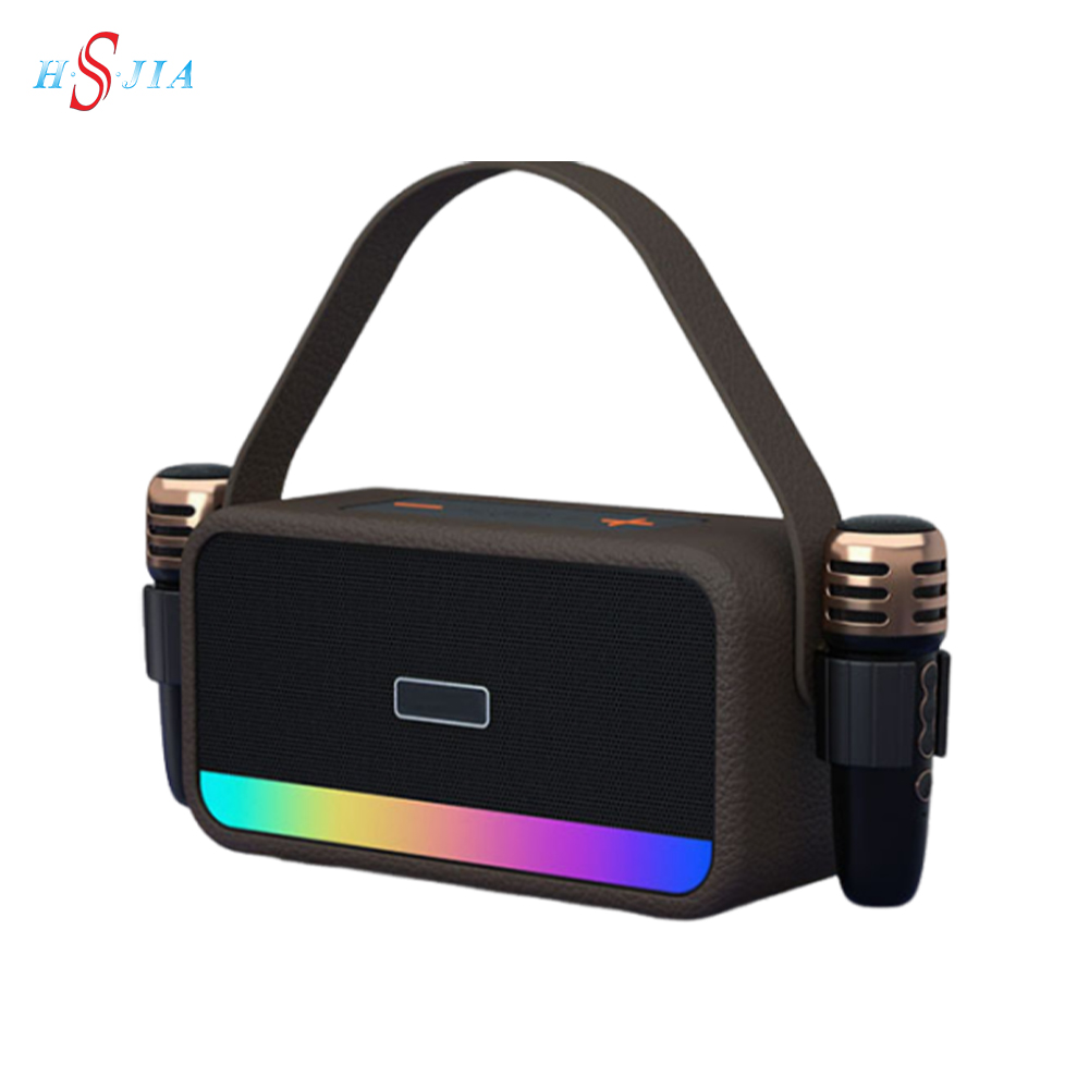 HS-3956 New Arrival Wireless Leather Speaker Small TWS Stereo TWS mini Speaker